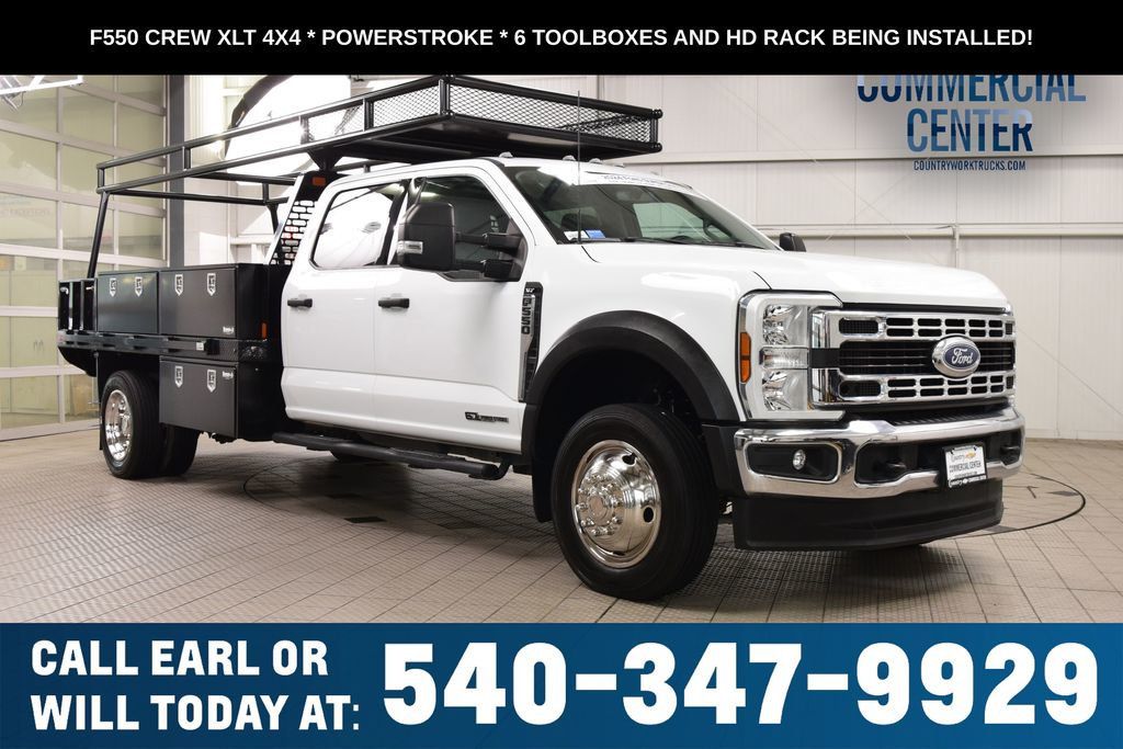 2024 Ford Super Duty F-550 DRW F550 CREW XLT 4X4 * POWERSTROKE * NEW CONCRETE BODY * 16K MILES - 23017704 | Video 1