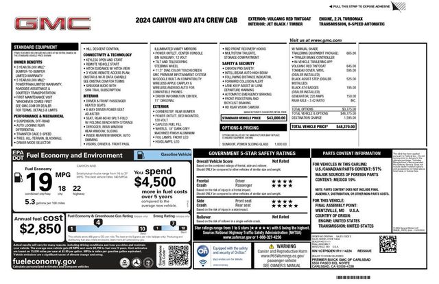 2024 GMC Canyon 4X4 Crew Cab AT4 Trailering Equippment Package - 22971442 - 7