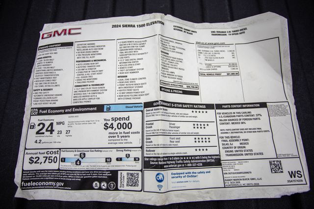 2024 GMC Sierra 1500 4WD Crew Cab 157" Elevation - 22789818 - 42