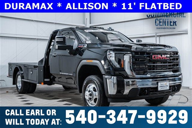 2024 GMC Sierra 3500HD 3500HD REG CAB 4X4 * 6.6 DURAMAX * 11' CM FLATBED * 1 OWNER - 22650126 - 0