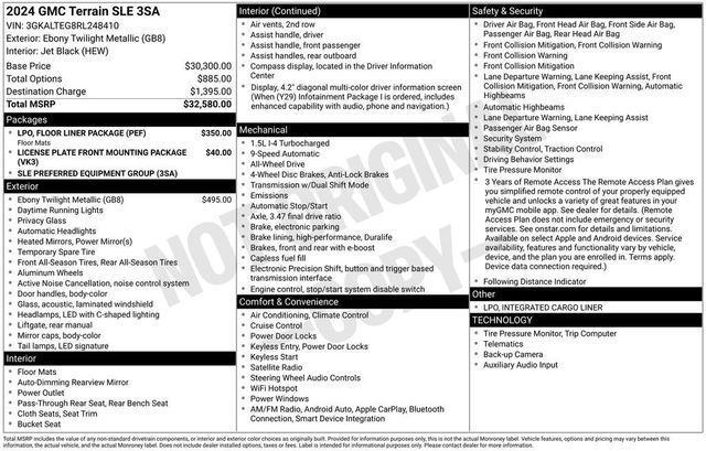 2024 GMC Terrain AWD 4dr SLE - 22991930 - 5