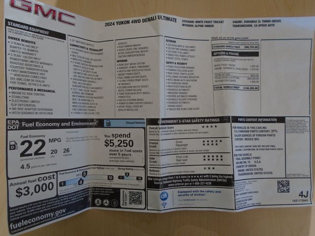 2024 GMC Yukon 4WD 4dr Denali Ultimate - 22961010 - 40