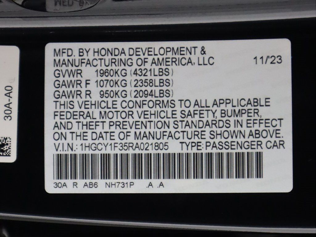 2024 Honda Accord Sedan EX CVT - 22726548 - 43