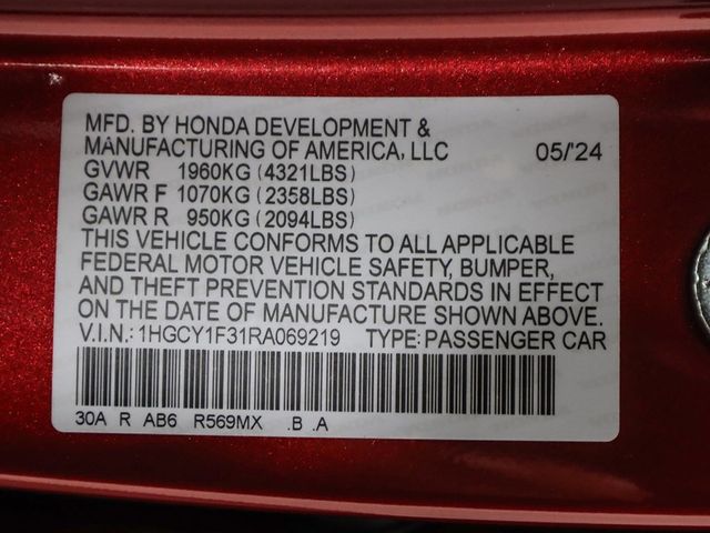 2024 Honda Accord Sedan EX CVT - 22739810 - 42