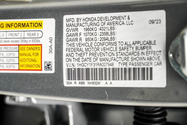 2024 Honda Accord Sedan EX CVT - 22965674 - 34