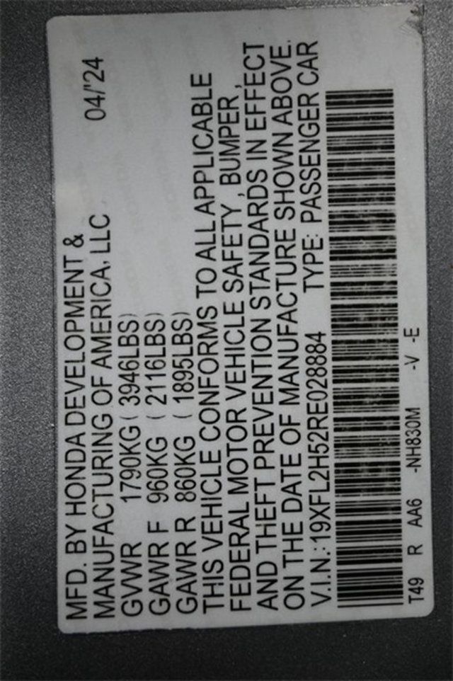 2024 Honda Civic Hatchback LX CVT - 22948939 - 7