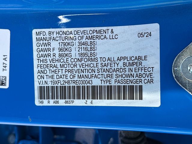 2024 Honda Civic Hatchback Sport CVT - 22985817 - 20