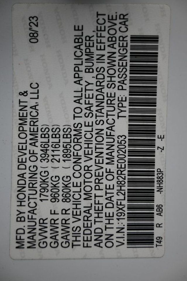 2024 Honda Civic Hatchback Sport CVT - 22991325 - 3