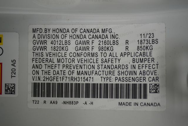 2024 Honda Civic Sedan EX CVT - 23030066 - 31