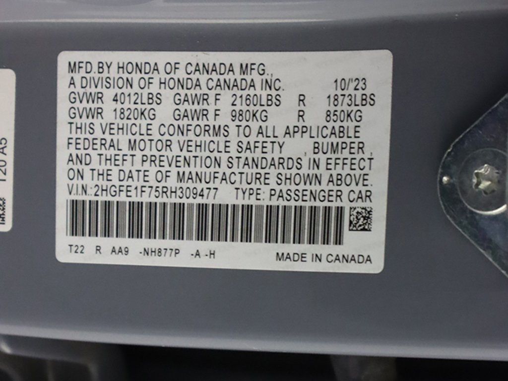 2024 Honda Civic Sedan EX CVT - 22635001 - 48