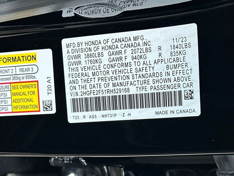 2024 Honda Civic Sedan Sport CVT - 22922920 - 20