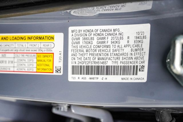 2024 Honda Civic Sedan Sport CVT - 23015439 - 38