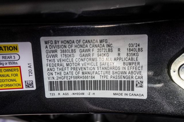 2024 Honda Civic Sedan Sport CVT - 22923972 - 47
