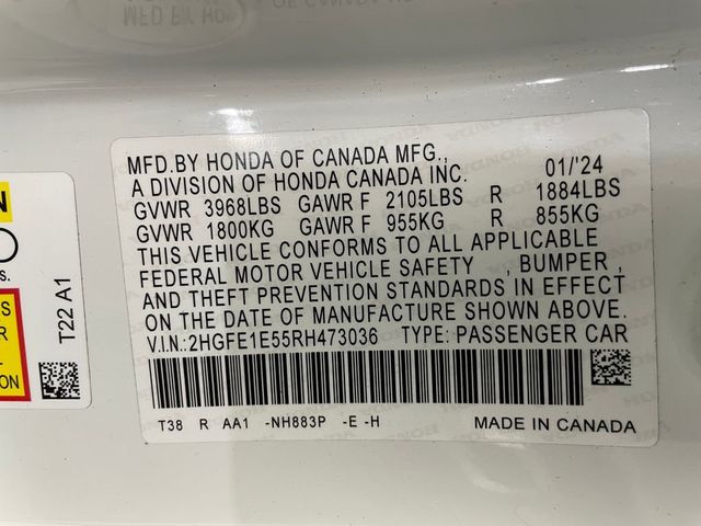 2024 Honda Civic Si Manual - 23008421 - 44