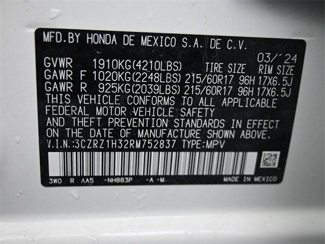 2024 Honda HR-V LX 2WD CVT - 22978160 - 3
