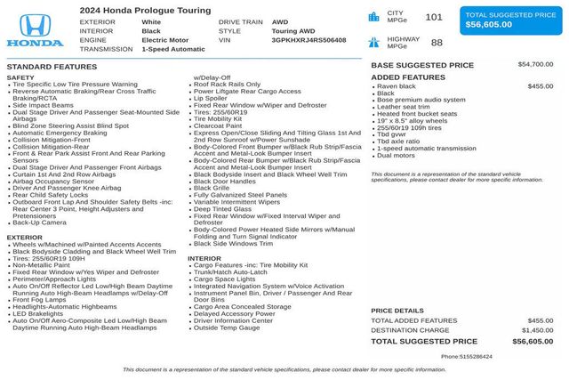 2024 Honda Prologue Touring AWD - 23074252 - 2