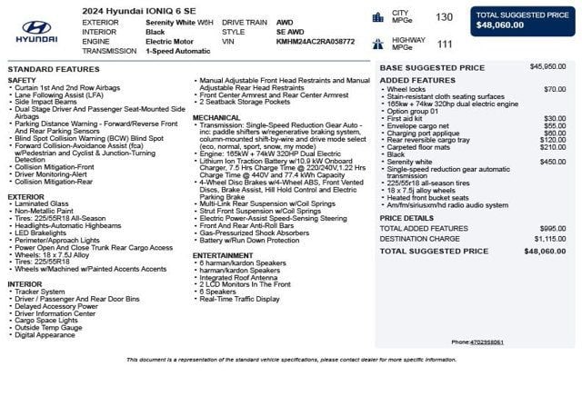 2024 Hyundai IONIQ 6 SE AWD - 23021036 - 2