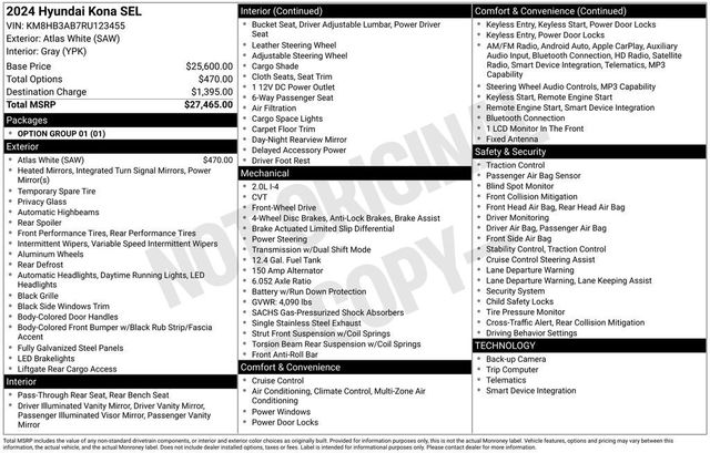 2024 Hyundai Kona SEL - 23039565 - 5