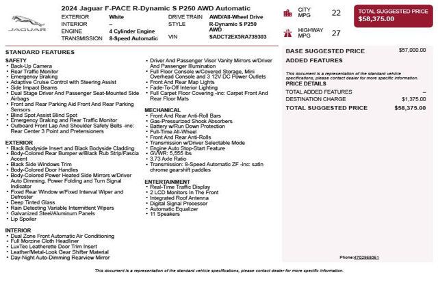 2024 Jaguar F-PACE P250 R-Dynamic S - 22996996 - 2