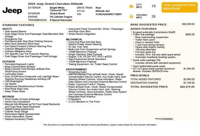 2024 Jeep Grand Cherokee Altitude - 23080502 - 2