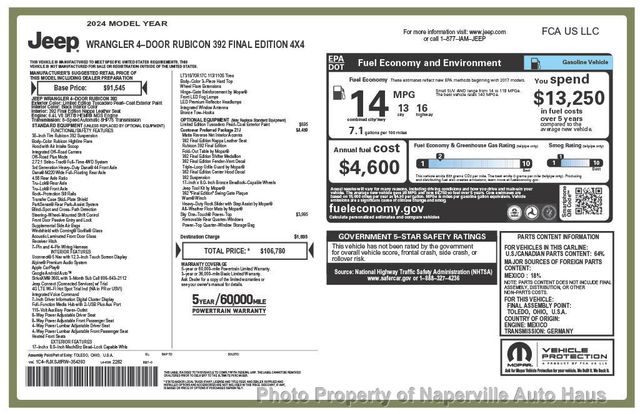 2024 Jeep Wrangler Rubicon 392 Final Edition 4 Door 4x4 - 22961570 - 64