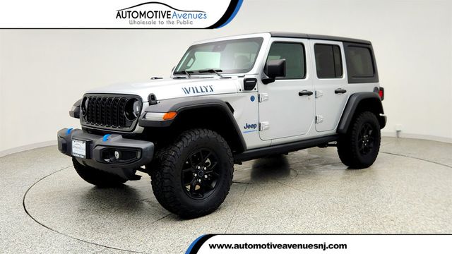 2024 Jeep Wrangler 4xe Willys 4x4 w/ Convenience Group, Black 3-Piece Hard Top & Hitch - 23032589 - 0
