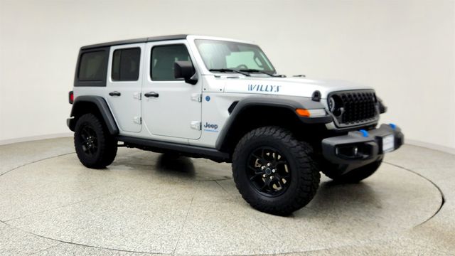 2024 Jeep Wrangler 4xe Willys 4x4 w/ Convenience Group, Black 3-Piece Hard Top & Hitch - 23032589 - 2
