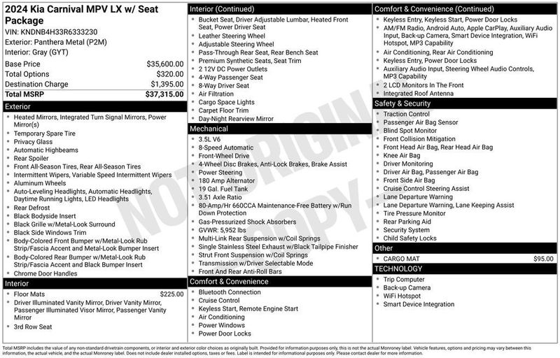 2024 Kia Carnival LX - 22918197 - 5