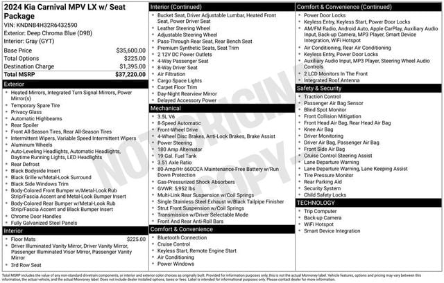2024 Kia Carnival LX - 22993819 - 5
