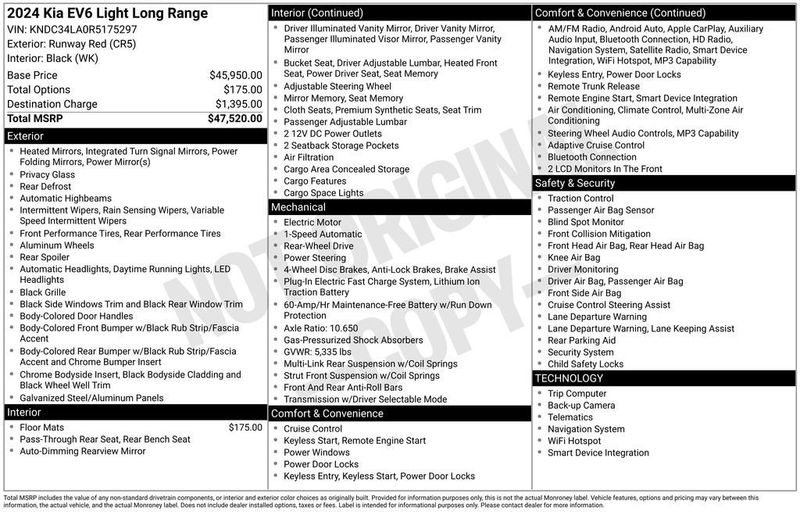 2024 Kia EV6 Light Long Range RWD - 22955952 - 5