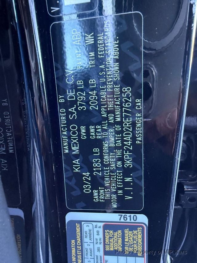 2024 Kia Forte LX IVT - 22985892 - 23