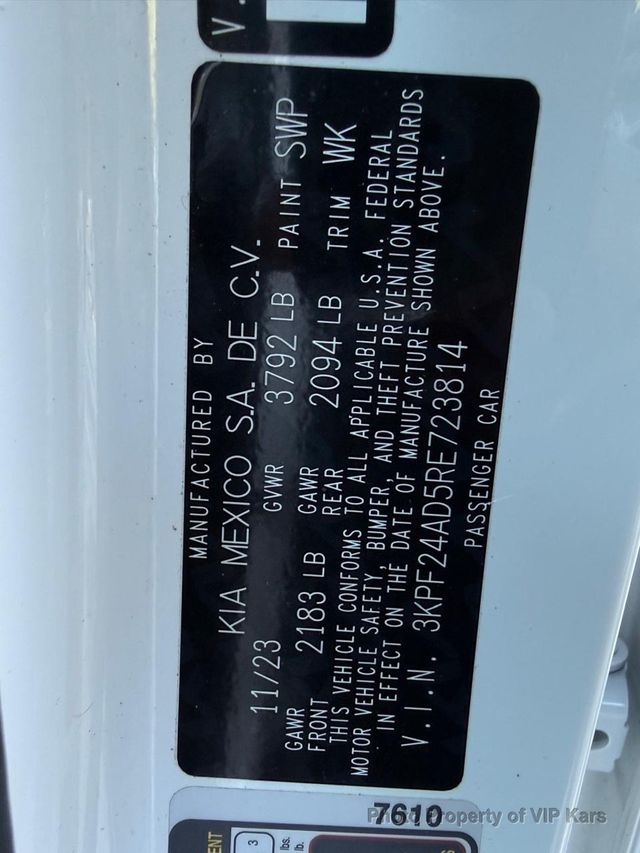 2024 Kia Forte LX IVT - 23028497 - 23
