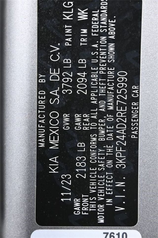 2024 Kia Forte LXS IVT - 22956448 - 3