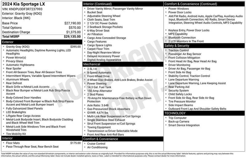 2024 Kia Sportage LX FWD - 22965979 - 5