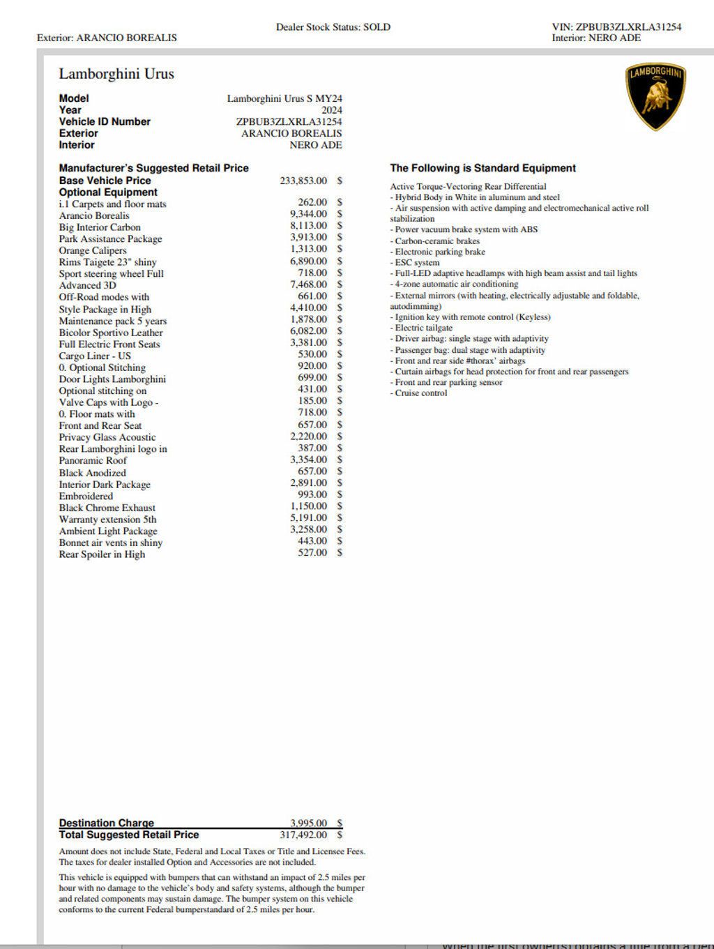 2024 Lamborghini Urus S AWD - 23029473 - 37