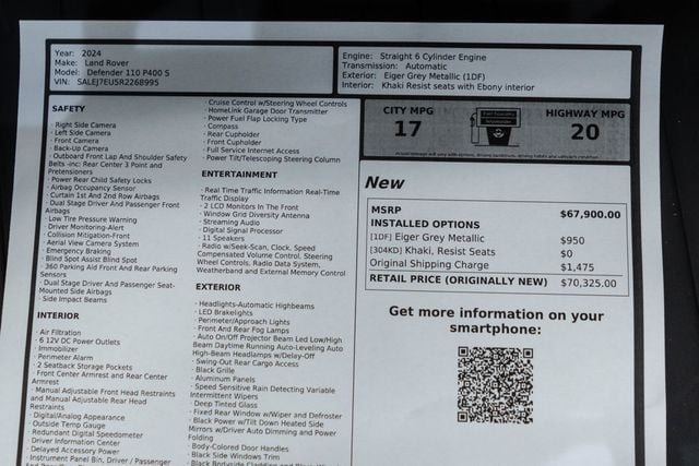 2024 Land Rover Defender 110 P400 S - 23066898 - 49