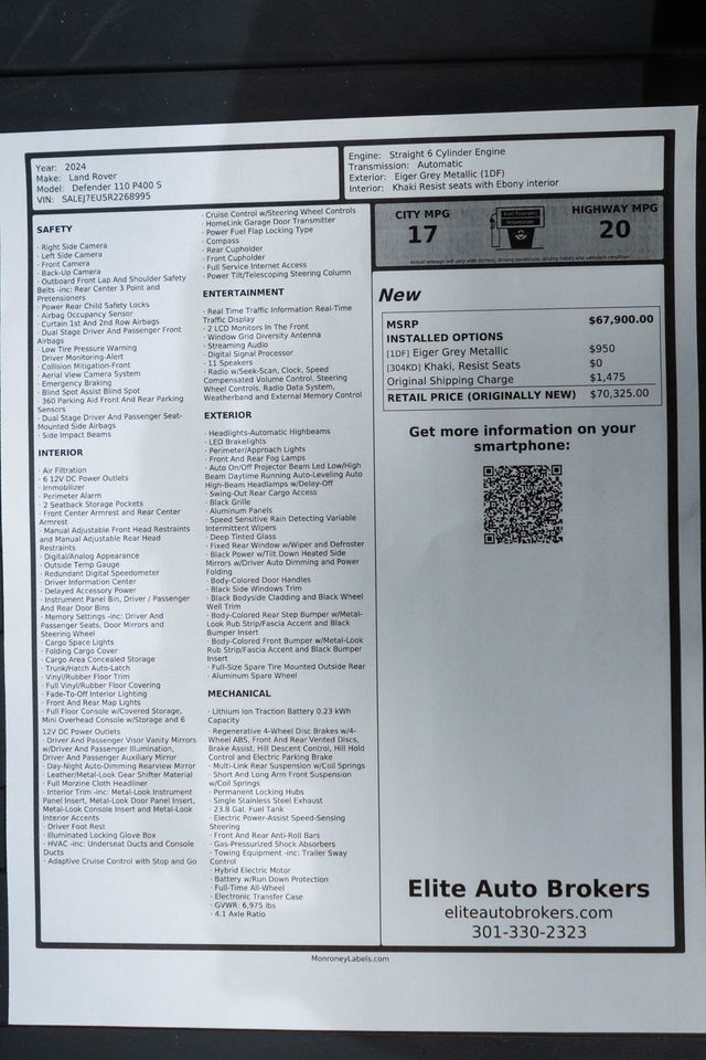 2024 Land Rover Defender 110 P400 S - 23066898 - 50