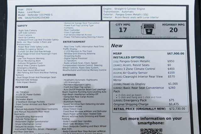 2024 Land Rover Defender 110 P400 S - 23093128 - 56