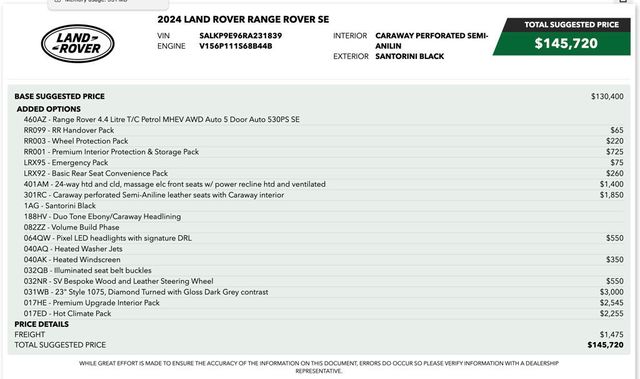 2024 Land Rover Range Rover P530 SE SWB - 23044690 - 12