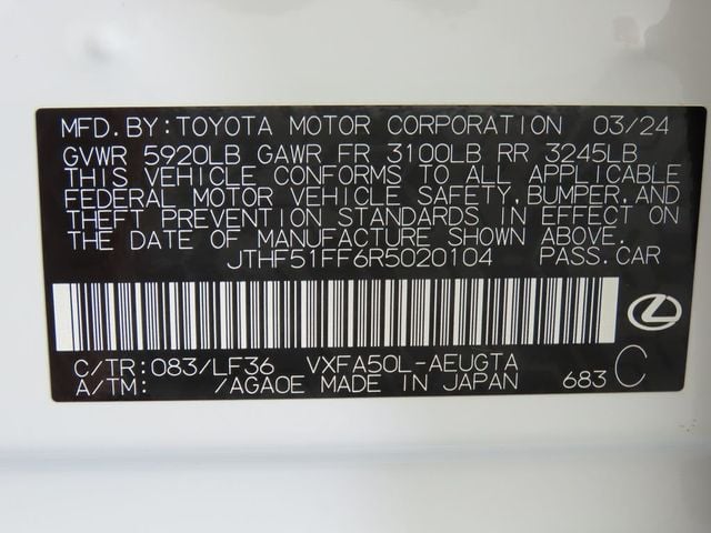 2024 Lexus LS LS 500 F SPORT RWD - 22901115 - 34