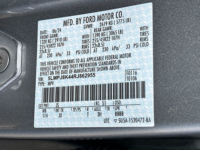 2024 Lincoln Nautilus Reserve AWD - 23028551 - 22