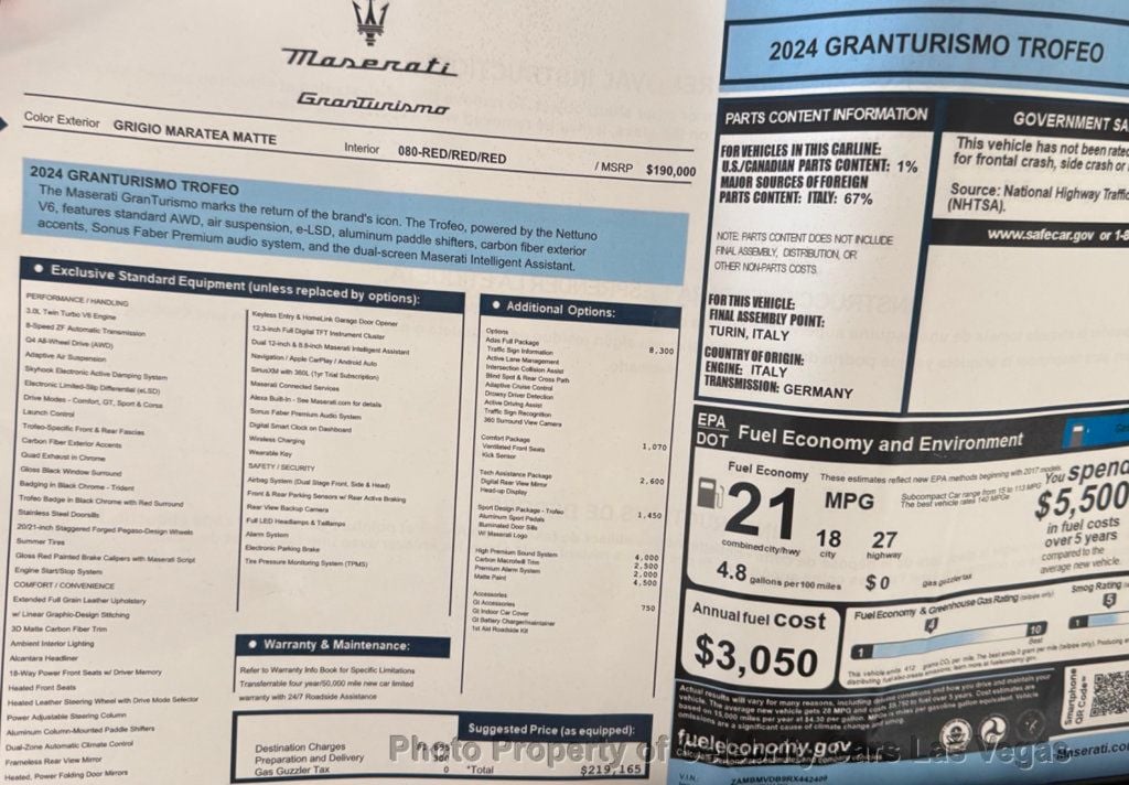 2024 Maserati GranTurismo TROFEO, $220K MSRP! - 22989777 - 53