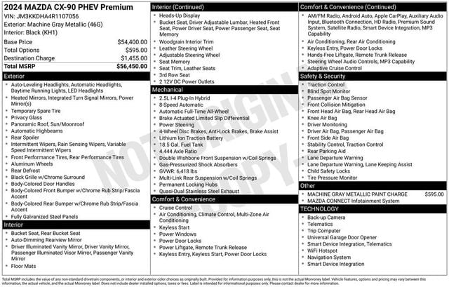 2024 Mazda CX-90 PHEV Premium AWD - 23030829 - 5