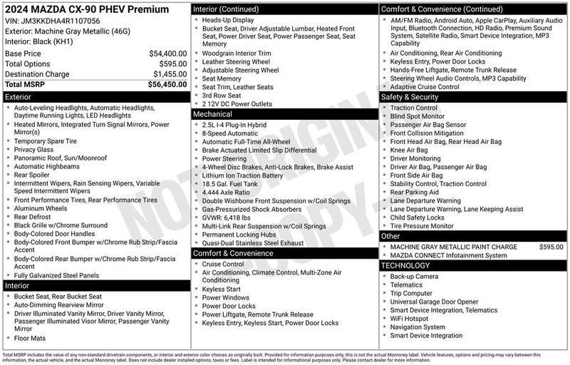 2024 Mazda CX-90 PHEV Premium AWD - 23030829 - 5
