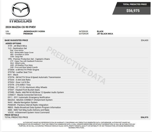2024 Mazda CX-90 PHEV Premium AWD - 23086321 - 3