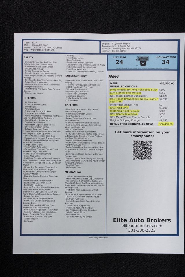 2024 Mercedes-Benz CLE CLE 300 4MATIC Coupe - 23041457 - 46