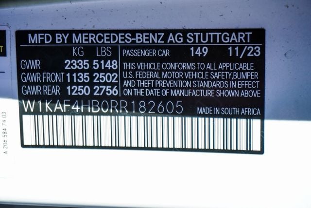 2024 Mercedes-Benz C-Class C 300 4MATIC Sedan - 22928534 - 47