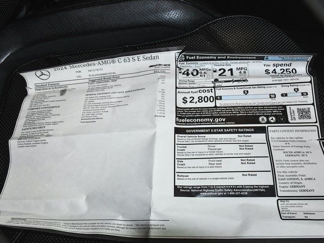 2024 Mercedes-Benz C-Class C 63 S AMG - 22975640 - 67