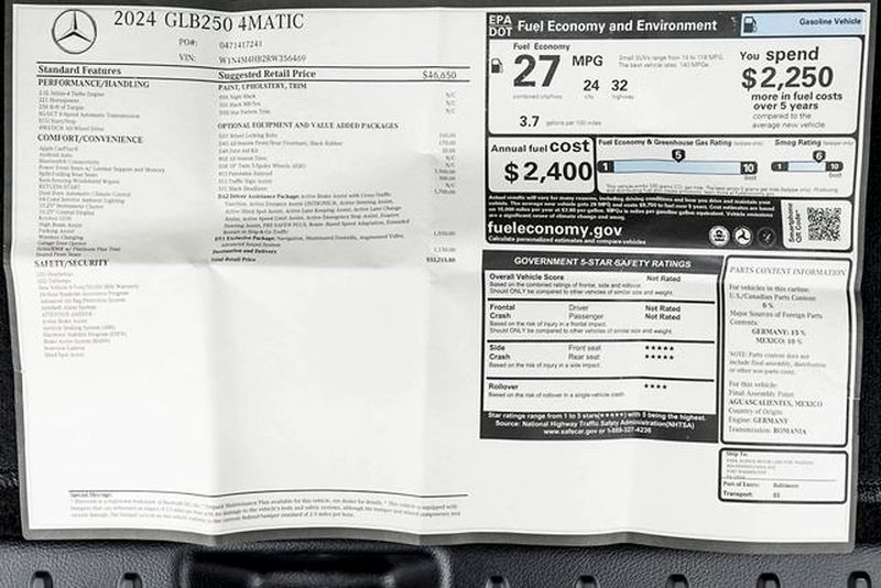 2024 Mercedes-Benz GLB GLB 250 4MATIC SUV - 22859346 - 52
