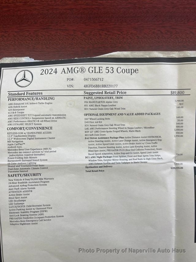 2024 Mercedes-Benz GLE AMG GLE 53 4MATIC+ Coupe - 23009283 - 57